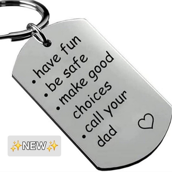 Other - Silvertone High Quality Key Fob for Son Daughter Birthday Christmas New In Box